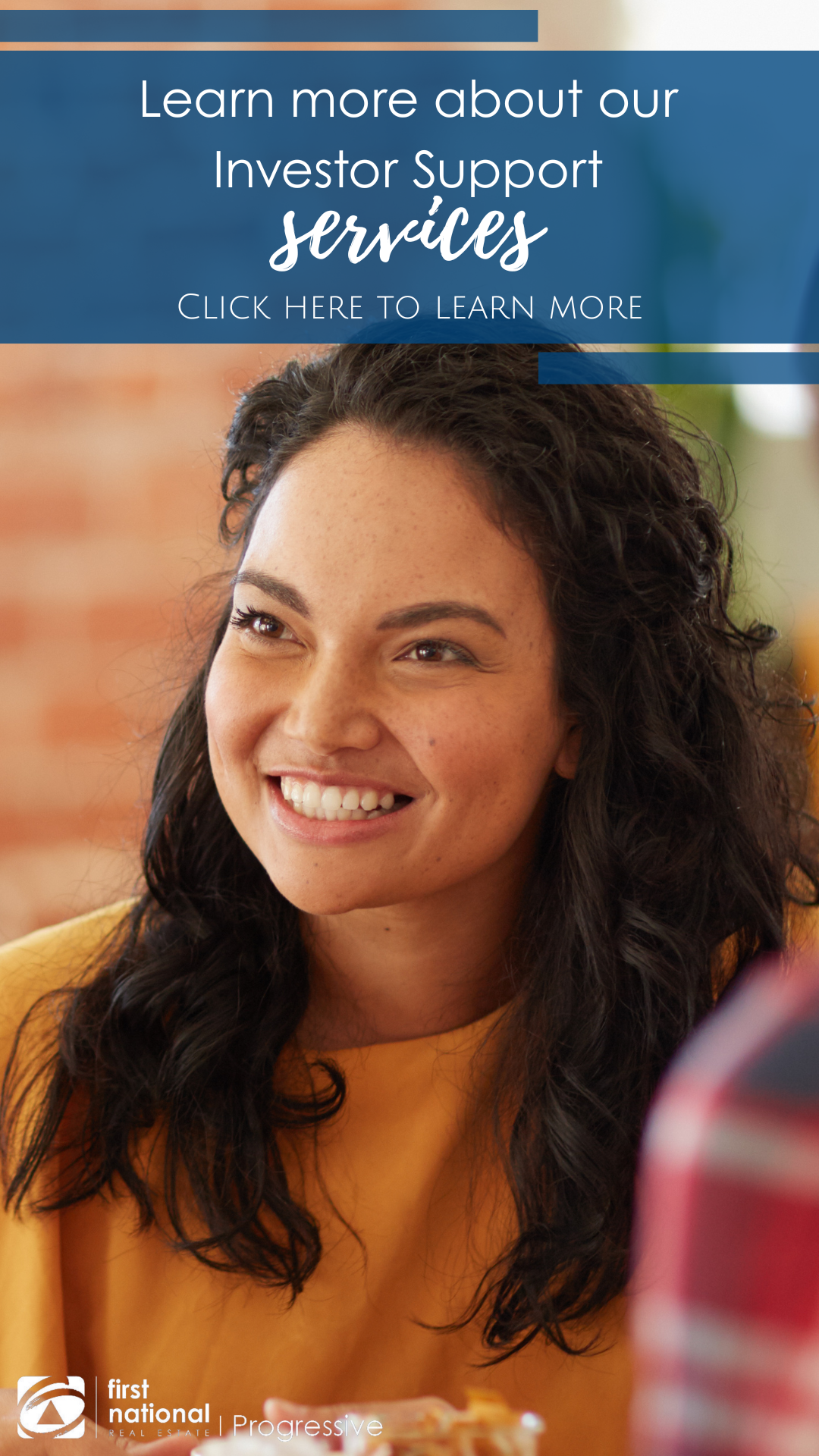 a woman smiling