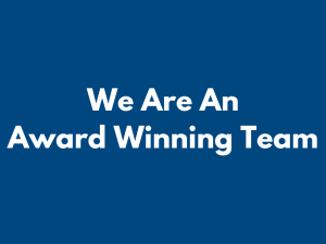 text on blue background